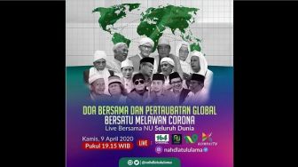 Malam Ini PBNU Gelar Doa Pertaubatan Global Bersatu Melawan Corona