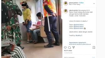 Tak Kenakan Masker, Penumpang KRL dan Anaknya Diturunkan Petugas