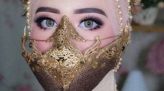 Mewahnya Masker Pengantin Buatan MUA Asal Serang, Ini Penampakannya