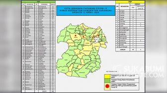 Peta Sebaran Covid-19 Kabupaten Sukabumi Dirilis