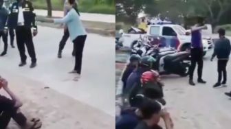 Viral Rombongan Balap Liar Diciduk dan Kena Semprot Emak-Emak, Bikin Ngakak