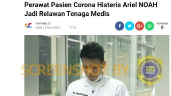 CEK FAKTA: Benarkah Ariel Noah Jadi Relawan Medis Tangani Pasien Corona?