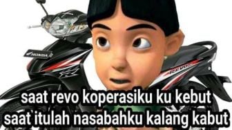 4 Meme Kocak ala Upin dan Ipin, Begini Kerasnya Hidup Anak Motor