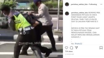 Ditegur Tak Pakai Masker ke Luar Rumah, Pria Ini Ajak Duel Polisi