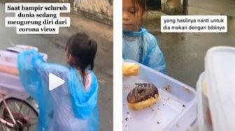 Ada Corona, Tiara Terpaksa Tetap Keliling Jualan Donat agar Tak Kelaparan