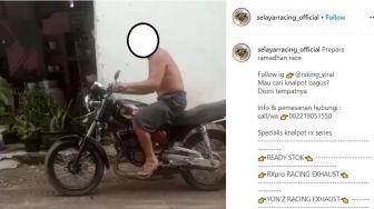 Aksi Kakek Bertelanjang Dada Jajal Yamaha RX-King, Jiwa Balap Bangkit Lagi