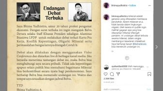 Bahas Kartu Prakerja, Bhima Yudhistira Tantang Debat Stafsus Milenial