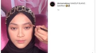 Terlalu Niat! Ada Tutorial Makeup Buang Sampah, Warganet: Mau Buang Mantan?