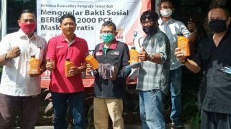 Pelaku Usaha Donasikan 2.000 Masker untuk Warga Denpasar