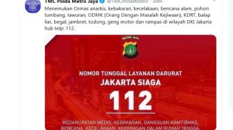 Jakarta Siaga 112 [Twitter: @TMCPoldaMetro].