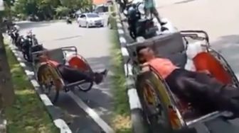 Tukang Becak Pingsan Diduga Corona, Ternyata karena Kelaparan