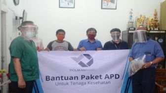 Polman Babel Produksi APD Berupa Faceshield