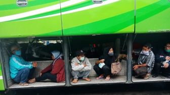 Viral! Foto Pemudik Sembunyi di Bagasi Bus AKAP Demi Pulang ke Kampung