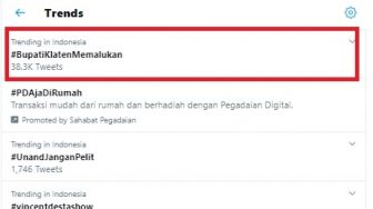 #BupatiKlatenMemalukan Trending, Sri Mulyani Dikritik hingga Dibuat Meme