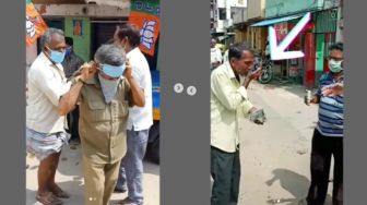 Viral Bapak-bapak Pakai Masker di Dahi hingga Mau Jilat Hand Sanitizer