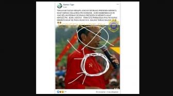 CEK FAKTA: Benarkah Jokowi Pakai Kemeja Merah Berlogo Palu Arit?