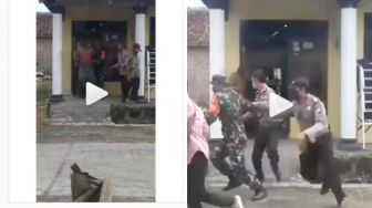 Bertingkah Seperti Monster, Pria ini Buat Polisi dan TNI Lari Kocar-kacir