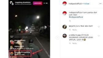 Kocak, Saat Video Live IG Balapan Liar Diserbu Akun Polres