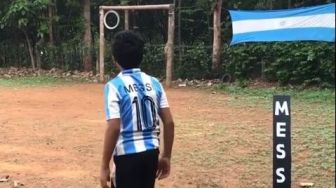 Gokil, Bocah Asal India Ini Sukses Tiru Gaya Sepakan Khas Lionel Messi