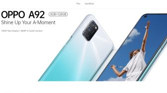 Oppo Resmi Luncurkan A92, Ini Harga dan Spesifikasinya