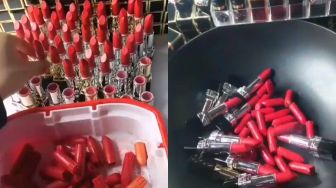 Viral Puluhan Lipstik Direbus, Bikin Emosi hingga Ingin Menangis