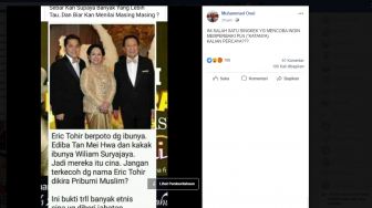 CEK FAKTA: Beredar Foto Sebut Erick Thohir Bukan Pribumi Muslim, Benarkah?