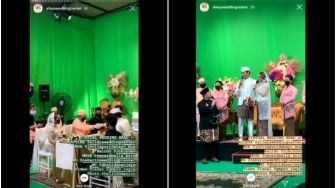 Totalitas! Pasangan Ini Gelar Pernikahan Virtual Pakai Green Screen