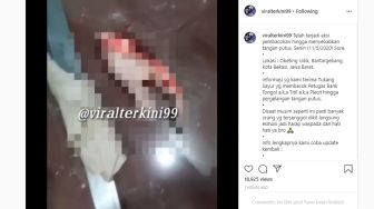 Video Tangan Tukang Kredit Putus Diduga Dibacok Pedagang