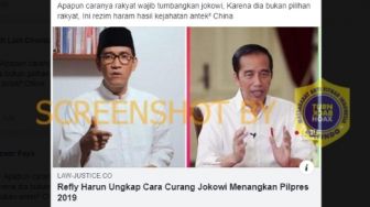 CEK FAKTA: Refly Harun Sebut Rezim Jokowi Haram karena Hasil Antek China?