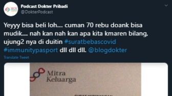 Viral di Media Sosial, Surat Sehat Bebas Covid Dijual Seharga Rp 70 Ribu!