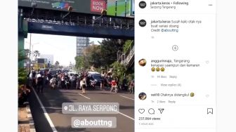 Viral Tutup Jalan Demi Balap Liar, Publik Luapkan Hujatan