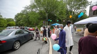 Perayaan Idul Fitri Drive Thru di New Jersey