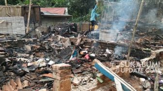 Kebakaran di Cireunghas Sukabumi, Rumah Warga Rata dengan Tanah