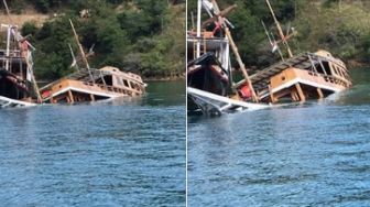 Viral Foto Kapal di Labuan Bajo Tenggelam, Diduga Akibat Sepi Penumpang