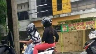 Foto Pemotor Tambah Angin Ban ini Bikin Warganet Berpolemik, Kenapa?