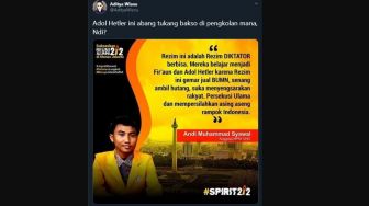 Sebut Jokowi Seperti Adol Hetler, Netizen: Dia Siapanya Adolf Hitler?