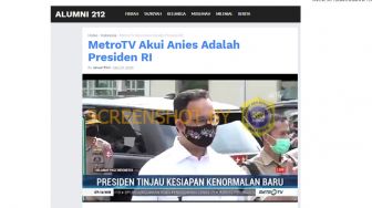 CEK FAKTA: Benarkah Metro TV Akui Anies Sebagai Presiden?