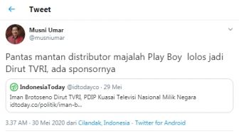 Salah Sebut Dirut TVRI Eks Distributor Majalah Playboy, Rektor UIC Dibully