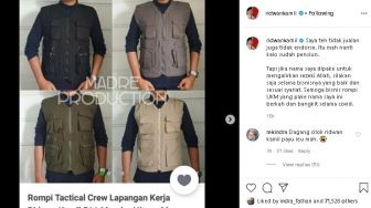 Namanya Dicatut Jadi Merek Produk Rompi, Respons Ridwan Kamil Disorot