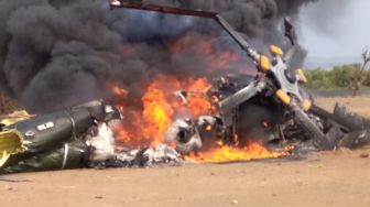 Helikopter TNI AD Jatuh di Kendal, Korban Selamat Alami Luka Bakar