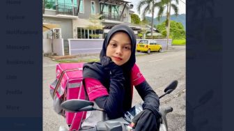 Viral Driver Pesan Antar Makanan, Cantiknya Bikin Pembeli Salah Fokus