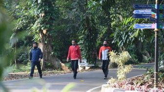 Olahraga di Istana Bogor, Jokowi Ajak Masyarakat Jaga Kesehatan