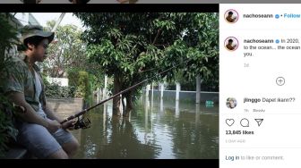 Banjir Rob Landa Pluit, Anak Ahok Malah Asyik Mancing