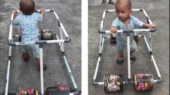 Kreatif Banget, Video Baby Walker Menggunakan Pipa Air dan Kaleng Bekas