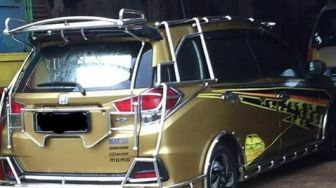 Viral Honda Mobilio Pakai Bumper Unik, Warganet: Siap Buat Nabrak Zombi