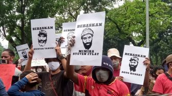 Tuntut 7 Tapol Bebas, Solidaritas Pembebasan Papua Gelar Aksi di MA