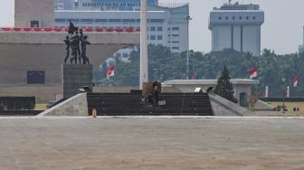 Suasana Monumen Nasional (Monas) di Jakarta Pusat, Kamis (18/6). [Suara.com/Alfian Winanto]
