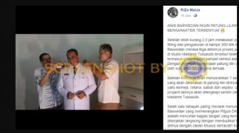 CEK FAKTA: Benarkah Anies Ingin Buat Patung Lilin Dirinya Sedang Tersenyum?