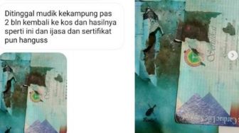 Anak Kos Syok! Ijazah Hancur Gegara Kelamaan Ditinggal Mudik