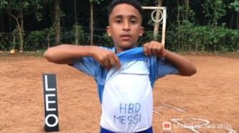 Messi Ulang Tahun, Bocah Viral Asal India Ini Beri Selamat dengan Cara Unik